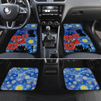 Remember Them ANZAC day Car Mats Soldier In Starry Night Oil Paint Style