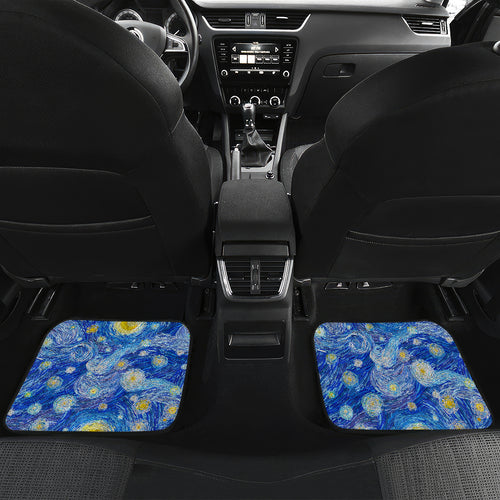 Remember Them ANZAC day Car Mats Soldier In Starry Night Oil Paint Style