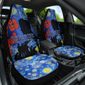 Remember Them ANZAC day Car Seat Cover Soldier In Starry Night Oil Paint Style