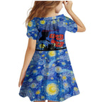 Remember Them ANZAC day Family Matching Mermaid Dress and Hawaiian Shirt Soldier In Starry Night Oil Paint Style
