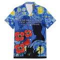 Remember Them ANZAC day Family Matching Mermaid Dress and Hawaiian Shirt Soldier In Starry Night Oil Paint Style