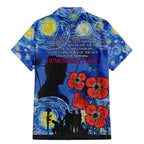 Remember Them ANZAC day Family Matching Mermaid Dress and Hawaiian Shirt Soldier In Starry Night Oil Paint Style