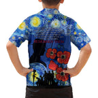 Remember Them ANZAC day Family Matching Tank Maxi Dress and Hawaiian Shirt Soldier In Starry Night Oil Paint Style