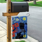 Remember Them ANZAC day Garden Flag Soldier In Starry Night Oil Paint Style