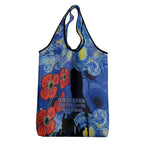 Remember Them ANZAC day Grocery Bag Soldier In Starry Night Oil Paint Style