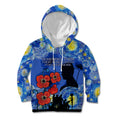 Remember Them ANZAC day Kid Hoodie Soldier In Starry Night Oil Paint Style
