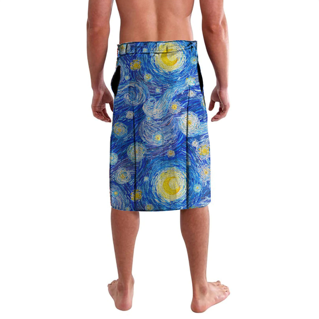 Remember Them ANZAC day Lavalava Soldier In Starry Night Oil Paint Style