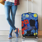 Remember Them ANZAC day Luggage Cover Soldier In Starry Night Oil Paint Style