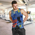 Remember Them ANZAC day Men Tank Top Soldier In Starry Night Oil Paint Style