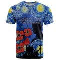 Remember Them ANZAC day T Shirt Soldier In Starry Night Oil Paint Style