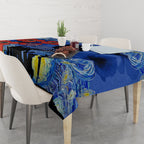 Remember Them ANZAC day Tablecloth Soldier In Starry Night Oil Paint Style