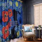 Remember Them ANZAC day Window Curtain Soldier In Starry Night Oil Paint Style