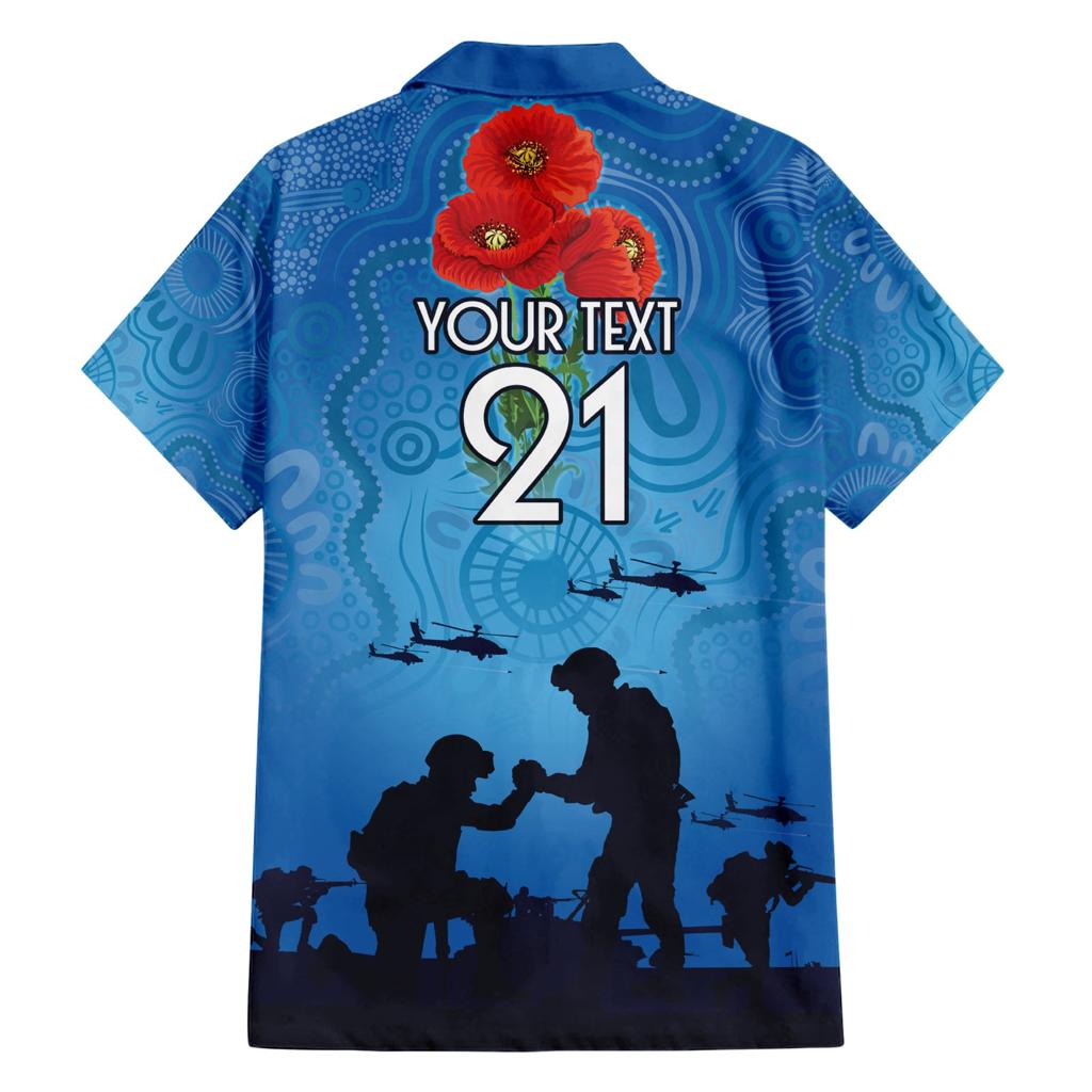 Custom Bulldogs Rugby ANZAC Family Matching Short Sleeve Bodycon Dress and Hawaiian Shirt The Military Soldiers with Aboriginal Style