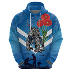Custom Bulldogs Rugby ANZAC Hoodie The Military Soldiers with Aboriginal Style
