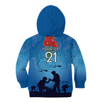 Custom Bulldogs Rugby ANZAC Kid Hoodie The Military Soldiers with Aboriginal Style