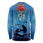Custom Bulldogs Rugby ANZAC Long Sleeve Shirt The Military Soldiers with Aboriginal Style