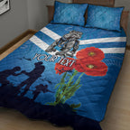 Custom Bulldogs Rugby ANZAC Quilt Bed Set The Military Soldiers with Aboriginal Style