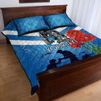 Custom Bulldogs Rugby ANZAC Quilt Bed Set The Military Soldiers with Aboriginal Style