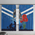Custom Bulldogs Rugby ANZAC Window Curtain The Military Soldiers with Aboriginal Style