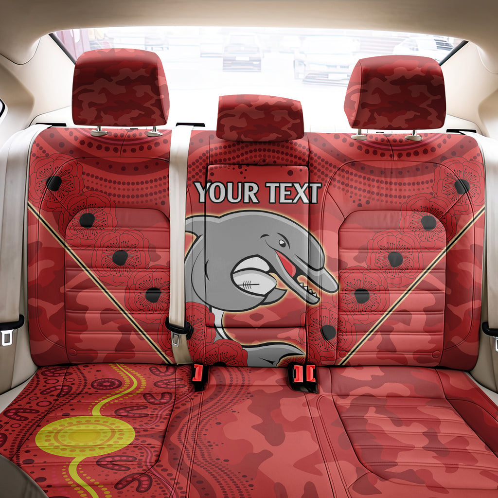 Custom Dolphins Rugby ANZAC Back Car Seat Cover Aboriginal and Army Patterns
