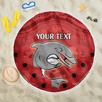 Custom Dolphins Rugby ANZAC Beach Blanket Aboriginal and Army Patterns