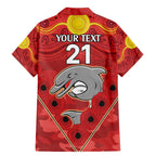 Custom Dolphins Rugby ANZAC Family Matching Mermaid Dress and Hawaiian Shirt Aboriginal and Army Patterns