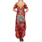 Custom Dolphins Rugby ANZAC Family Matching Summer Maxi Dress and Hawaiian Shirt Aboriginal and Army Patterns