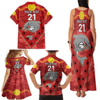Custom Dolphins Rugby ANZAC Family Matching Tank Maxi Dress and Hawaiian Shirt Aboriginal and Army Patterns