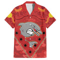 Custom Dolphins Rugby ANZAC Hawaiian Shirt Aboriginal and Army Patterns