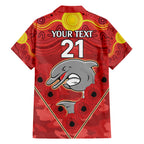 Custom Dolphins Rugby ANZAC Hawaiian Shirt Aboriginal and Army Patterns