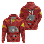 Custom Dolphins Rugby ANZAC Hoodie Aboriginal and Army Patterns