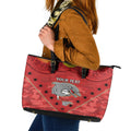 Custom Dolphins Rugby ANZAC Leather Tote Bag Aboriginal and Army Patterns