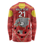 Custom Dolphins Rugby ANZAC Long Sleeve Shirt Aboriginal and Army Patterns