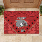 Custom Dolphins Rugby ANZAC Rubber Doormat Aboriginal and Army Patterns