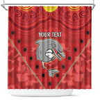 Custom Dolphins Rugby ANZAC Shower Curtain Aboriginal and Army Patterns