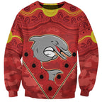 Custom Dolphins Rugby ANZAC Sweatshirt Aboriginal and Army Patterns