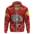 Custom Dolphins Rugby ANZAC Zip Hoodie Aboriginal and Army Patterns