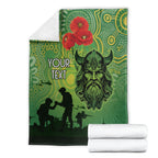 Custom Raiders Rugby ANZAC Blanket Canberra The Military Soldiers