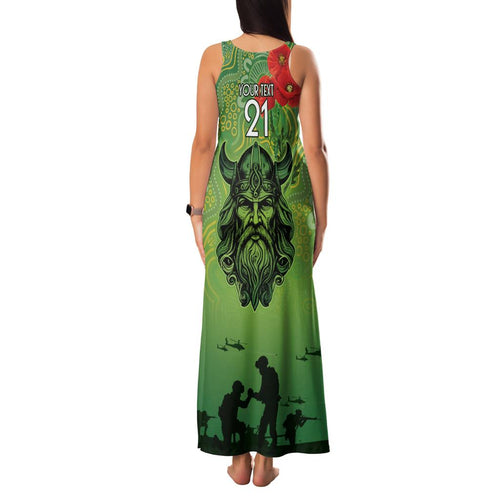 Custom Raiders Rugby ANZAC Family Matching Tank Maxi Dress and Hawaiian Shirt Canberra The Military Soldiers