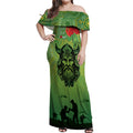 Custom Raiders Rugby ANZAC Off Shoulder Maxi Dress Canberra The Military Soldiers
