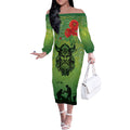 Custom Raiders Rugby ANZAC Off The Shoulder Long Sleeve Dress Canberra The Military Soldiers