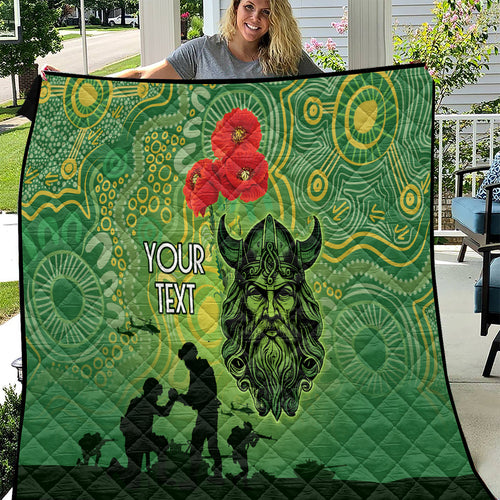 Custom Raiders Rugby ANZAC Quilt Canberra The Military Soldiers