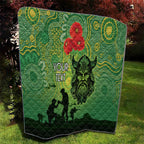 Custom Raiders Rugby ANZAC Quilt Canberra The Military Soldiers