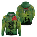 Custom Raiders Rugby ANZAC Zip Hoodie Canberra The Military Soldiers