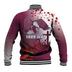 Custom Sea Eagle Rugby ANZAC Baseball Jacket The Military Soldiers with Red Poppy