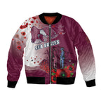 Custom Sea Eagle Rugby ANZAC Bomber Jacket The Military Soldiers with Red Poppy