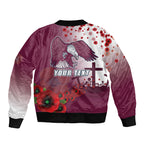 Custom Sea Eagle Rugby ANZAC Bomber Jacket The Military Soldiers with Red Poppy