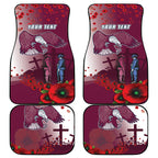 Custom Sea Eagle Rugby ANZAC Car Mats The Military Soldiers with Red Poppy
