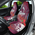 Custom Sea Eagle Rugby ANZAC Car Seat Cover The Military Soldiers with Red Poppy