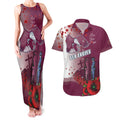 Custom Sea Eagle Rugby ANZAC Couples Matching Tank Maxi Dress and Hawaiian Shirt The Military Soldiers with Red Poppy